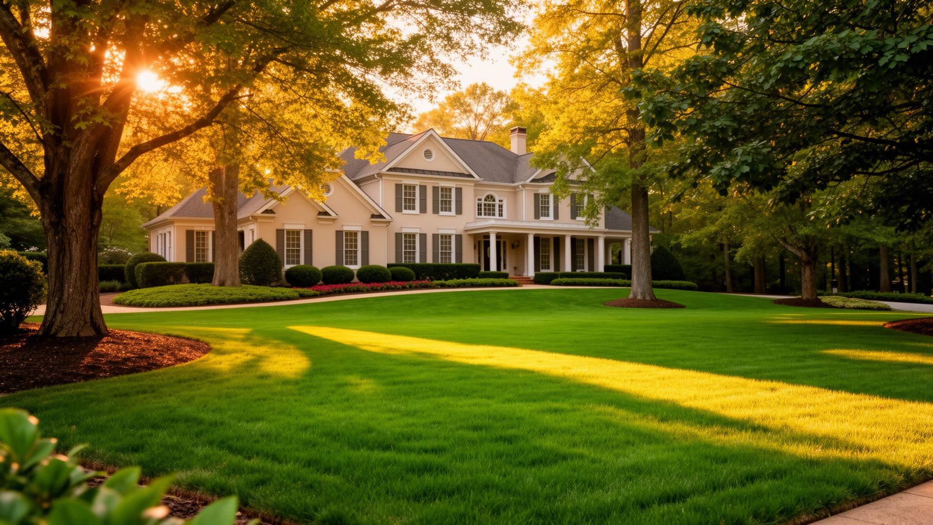 Pristine green lawn at a Richmond home